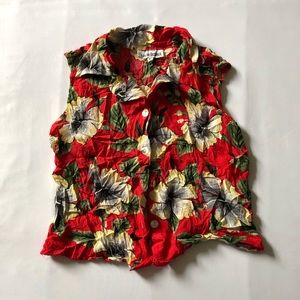 Women Francine Browner Size L Red And Yellow Color Sleeveless Top - 0791